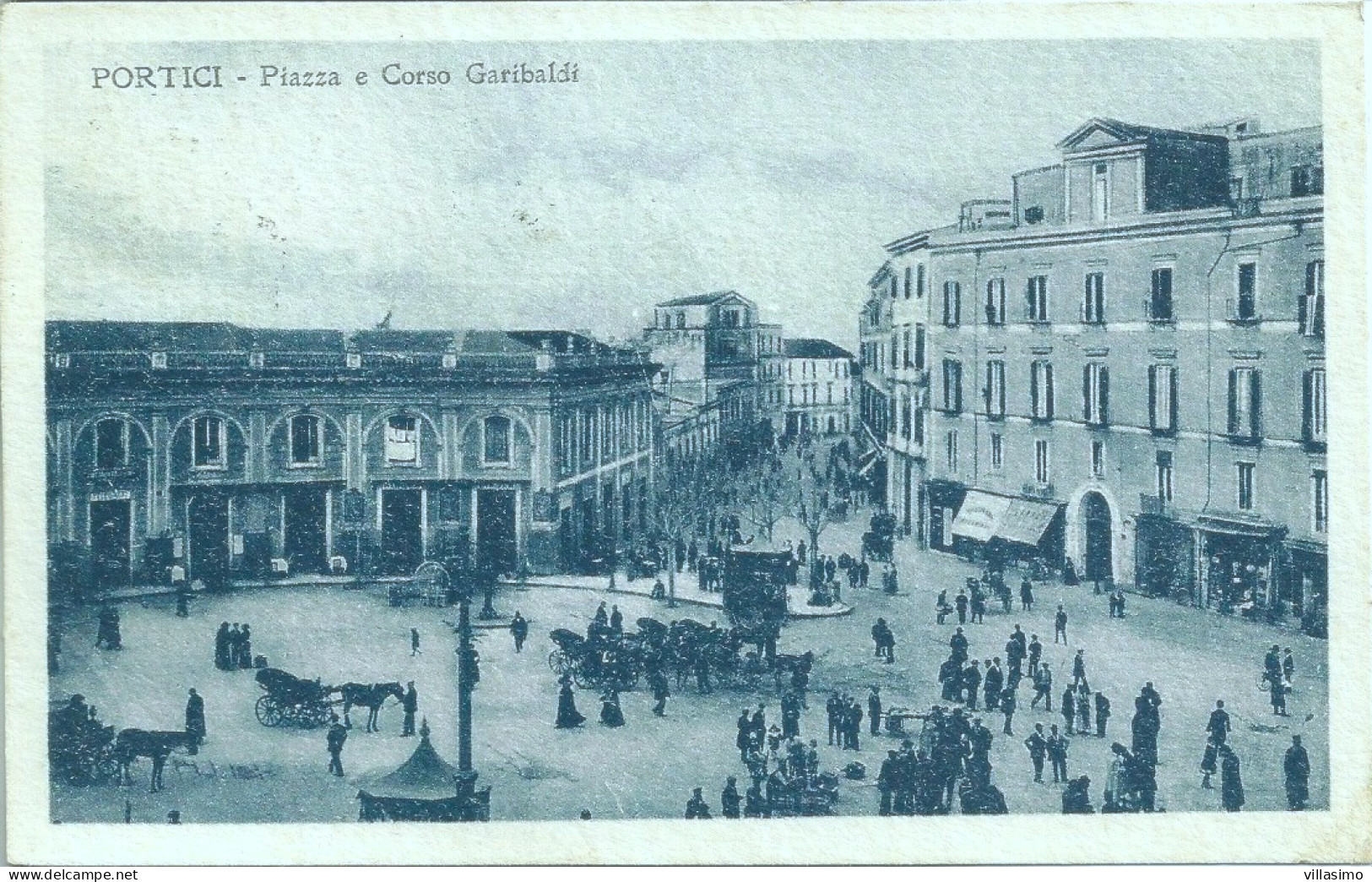 Campania - Napoli - Portici - Piazza E Corso Garibaldi - V. 1920 - Portici