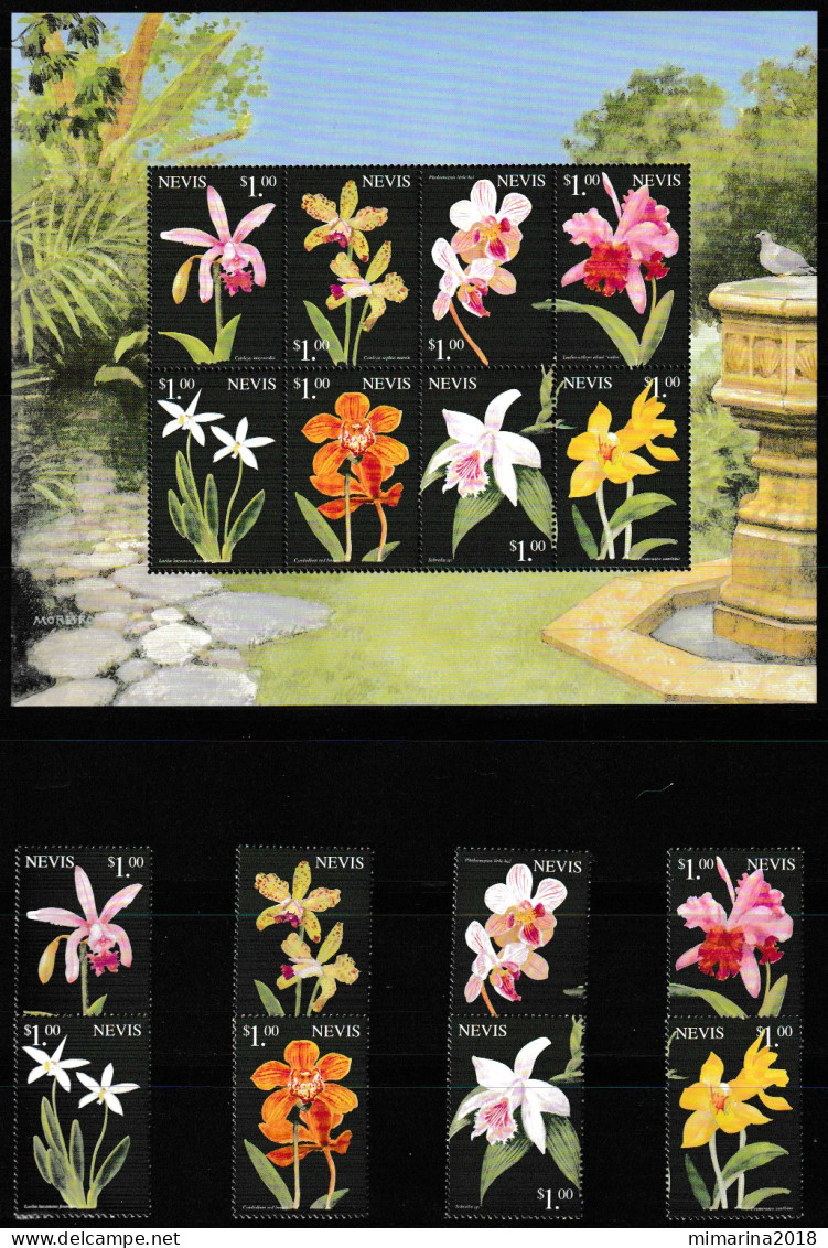 NEVIS  1999  MNH  "ORCHIDS" - Orchideen