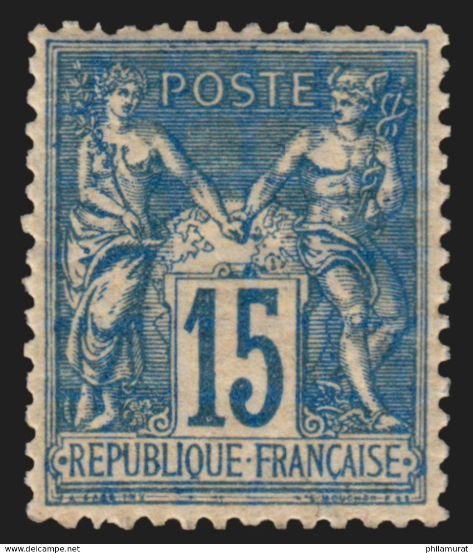 N°101, Sage 15c Bleu, Neuf ** Sans Charnière - TB - 1876-1898 Sage (Type II)