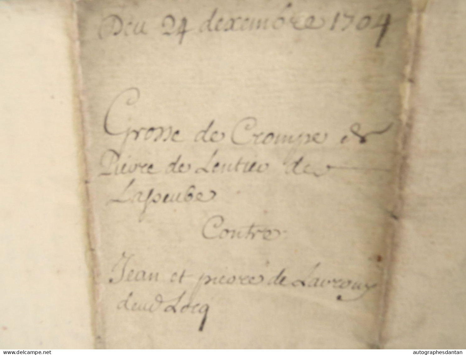 ● Généralité D'AUCH Et PAU 1704 - De Larrouy - Lasseube - De Lentieu ? Grosse De Crompe ? Acte Manuscrit Basses Pyrénées - Matasellos Generales