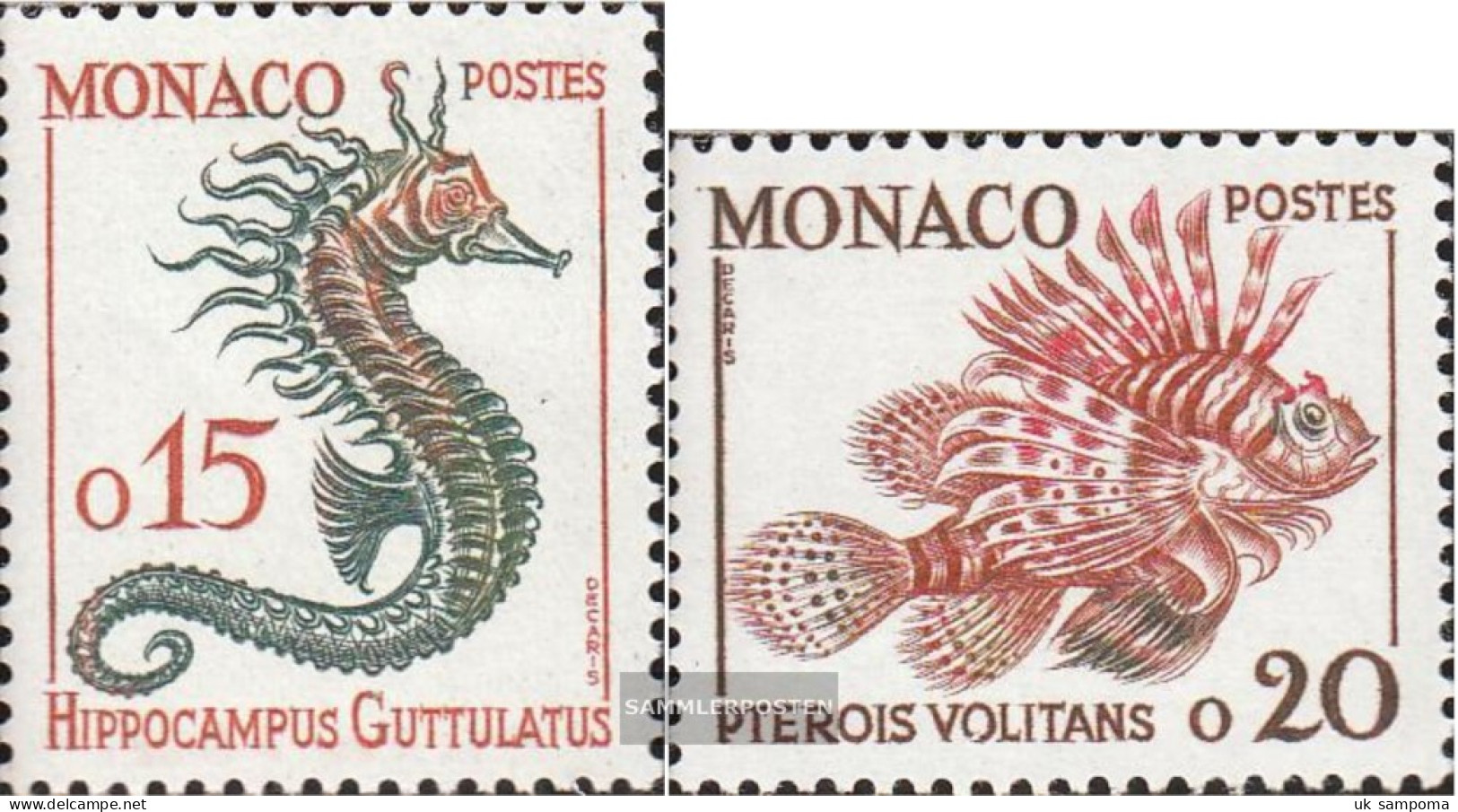 Monaco 651-652 (complete Issue) Unmounted Mint / Never Hinged 1960 Fish - Nuevos