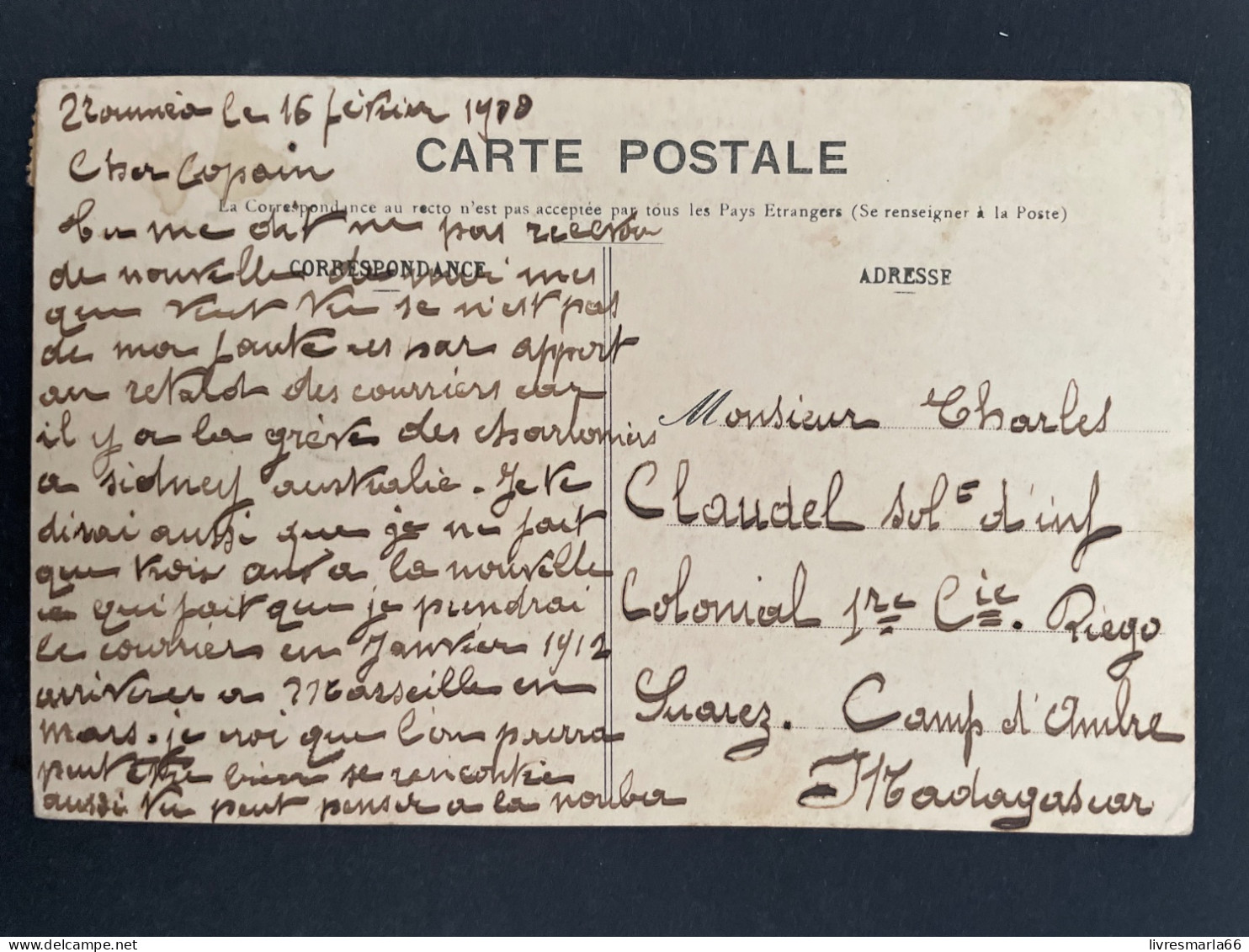 NOUMÉA NOUVELLE CALÉDONIE L’USINE DE CONSERVES 1900 - Briefe U. Dokumente