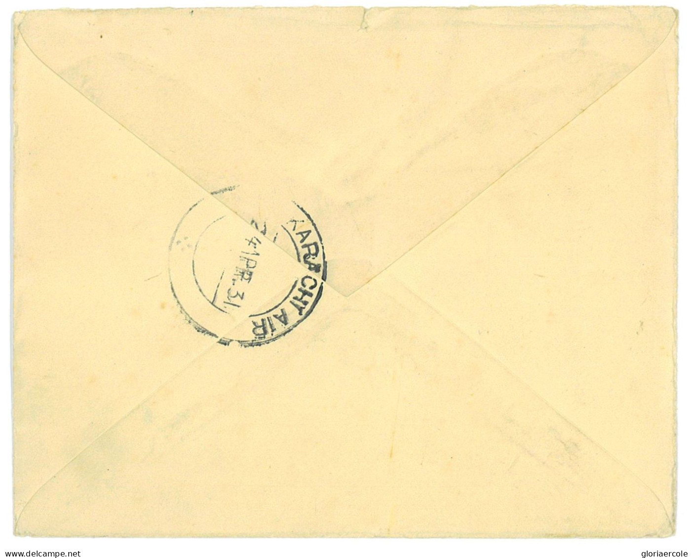 P2931 - INDIA, 1931 NEW DEHLI INAUGURATION DAY PART OF SET ON LETTER AIR MAIL TO ENGLAND FROM GWALDAM 20.4.1931 - 1911-35 King George V