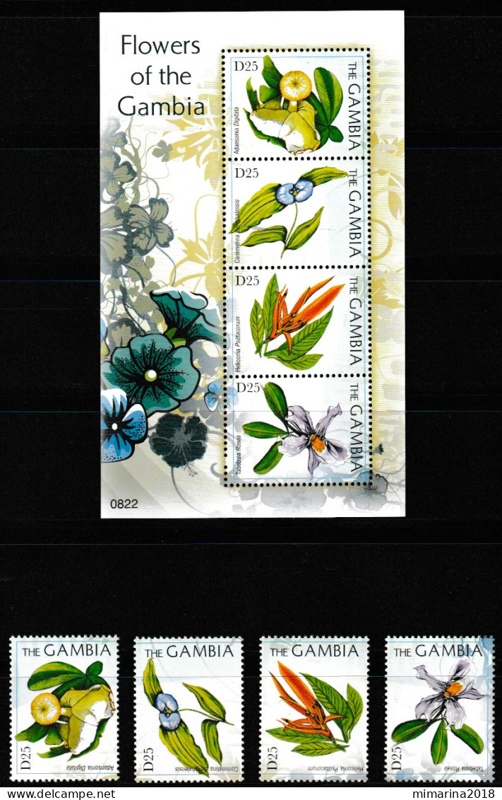 GAMBIA  2008  MNH  "FLOWERS" - Sonstige & Ohne Zuordnung