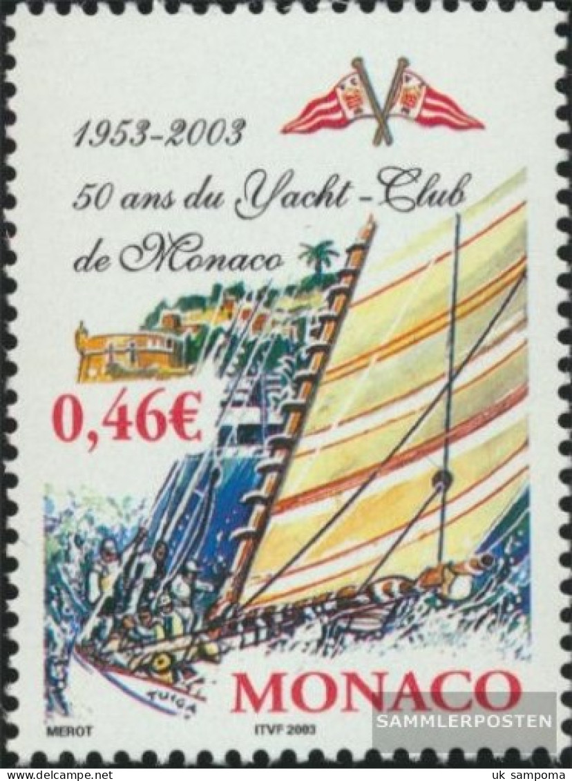 Monaco 2639 (complete Issue) Unmounted Mint / Never Hinged 2003 50 Years Jachtclub - Ungebraucht