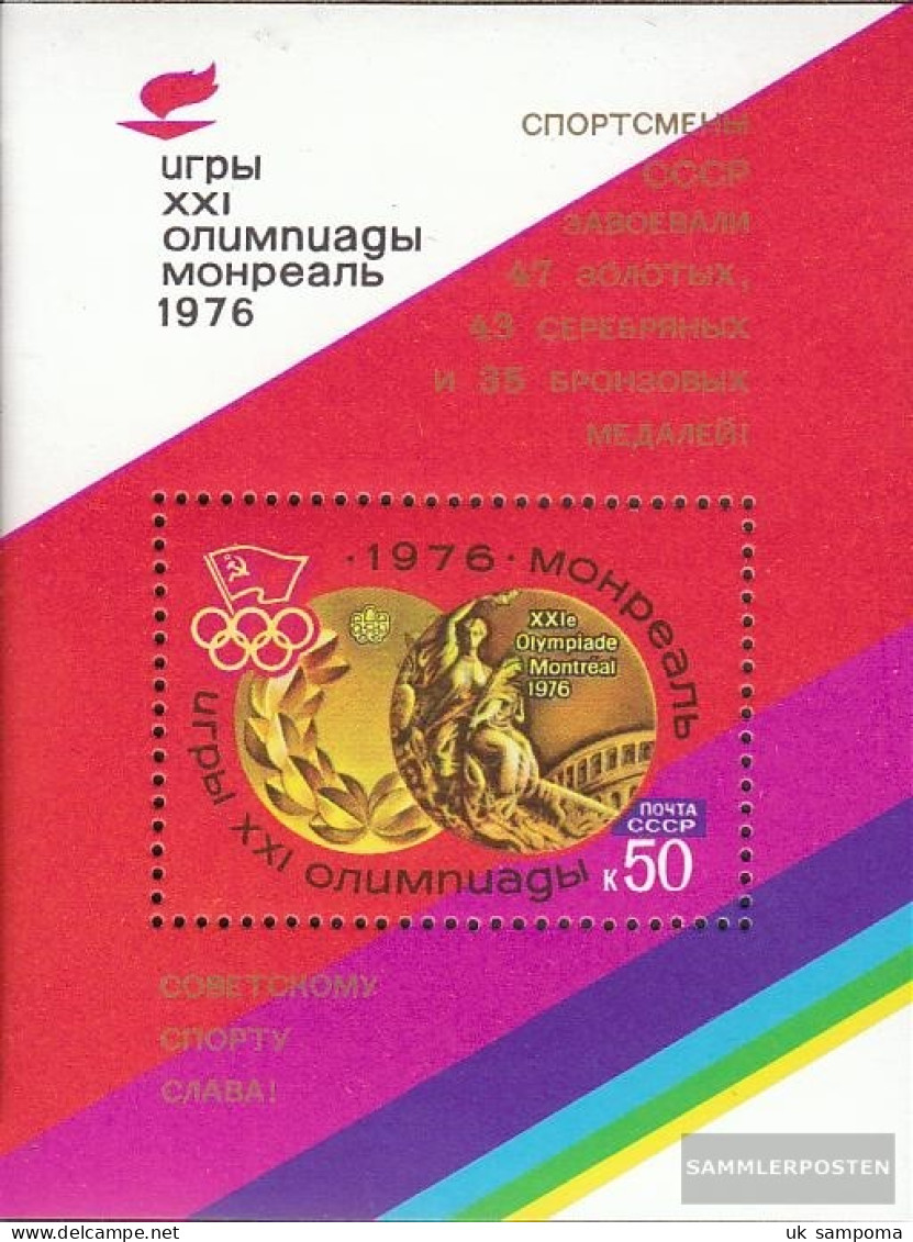 Soviet Union Block115 (complete Issue) Unmounted Mint / Never Hinged 1976 Olympic. Successes Soviet. Sportler76 - Blokken & Velletjes