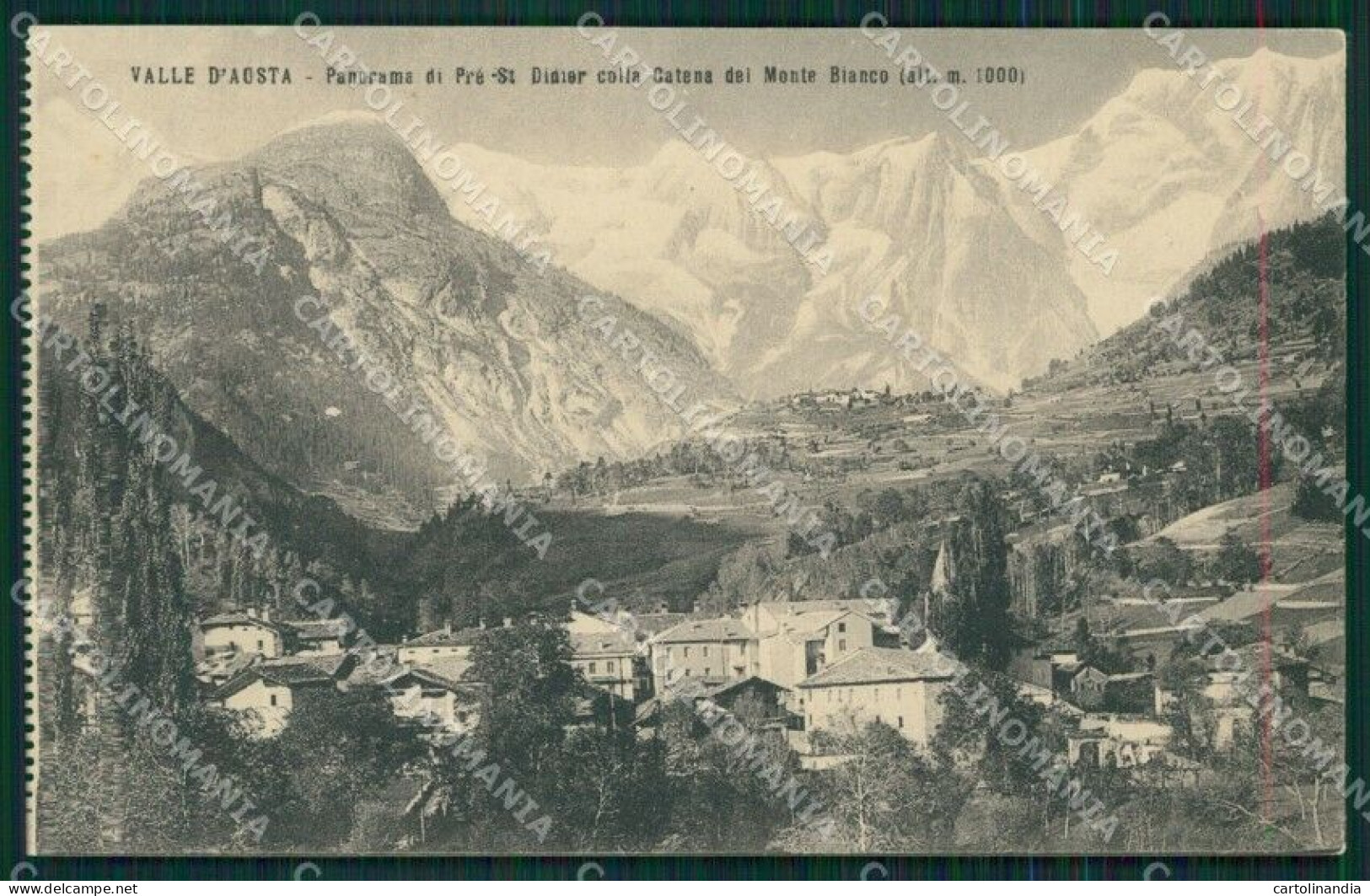 Aosta Pré Saint Didier Monte Bianco Cartolina MT2972 - Aosta