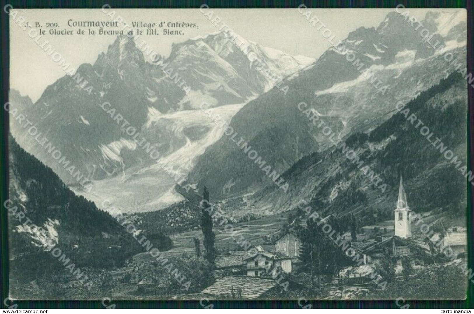 Aosta Courmayeur Entrèves Ghiacciaio Brenva Monte Bianco Cartolina MT3026 - Aosta