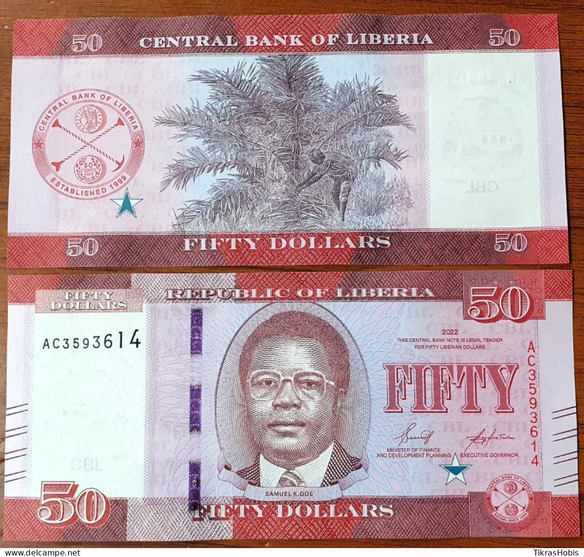 Liberia $ 50, 2022 P-40A - Liberia