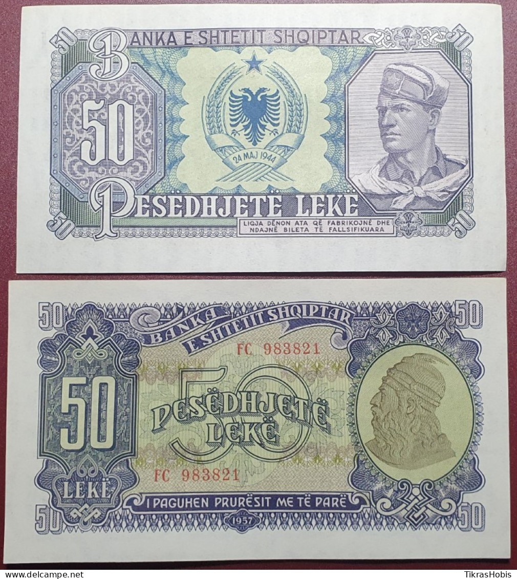 Albania 50 Lec, 1957 P-29A - Albanie