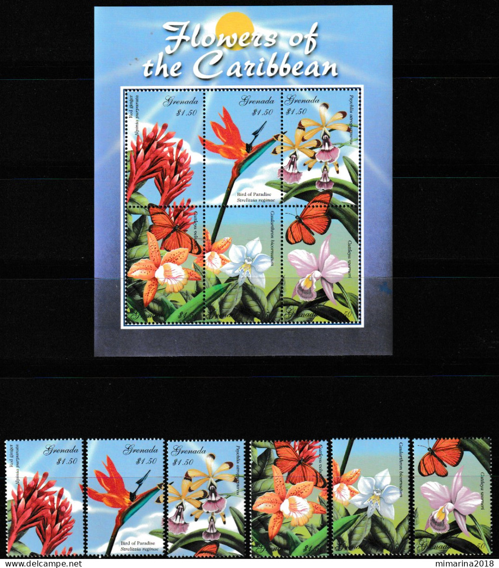 GRENADA  2001  MNH  "FLOWERS" - Otros & Sin Clasificación