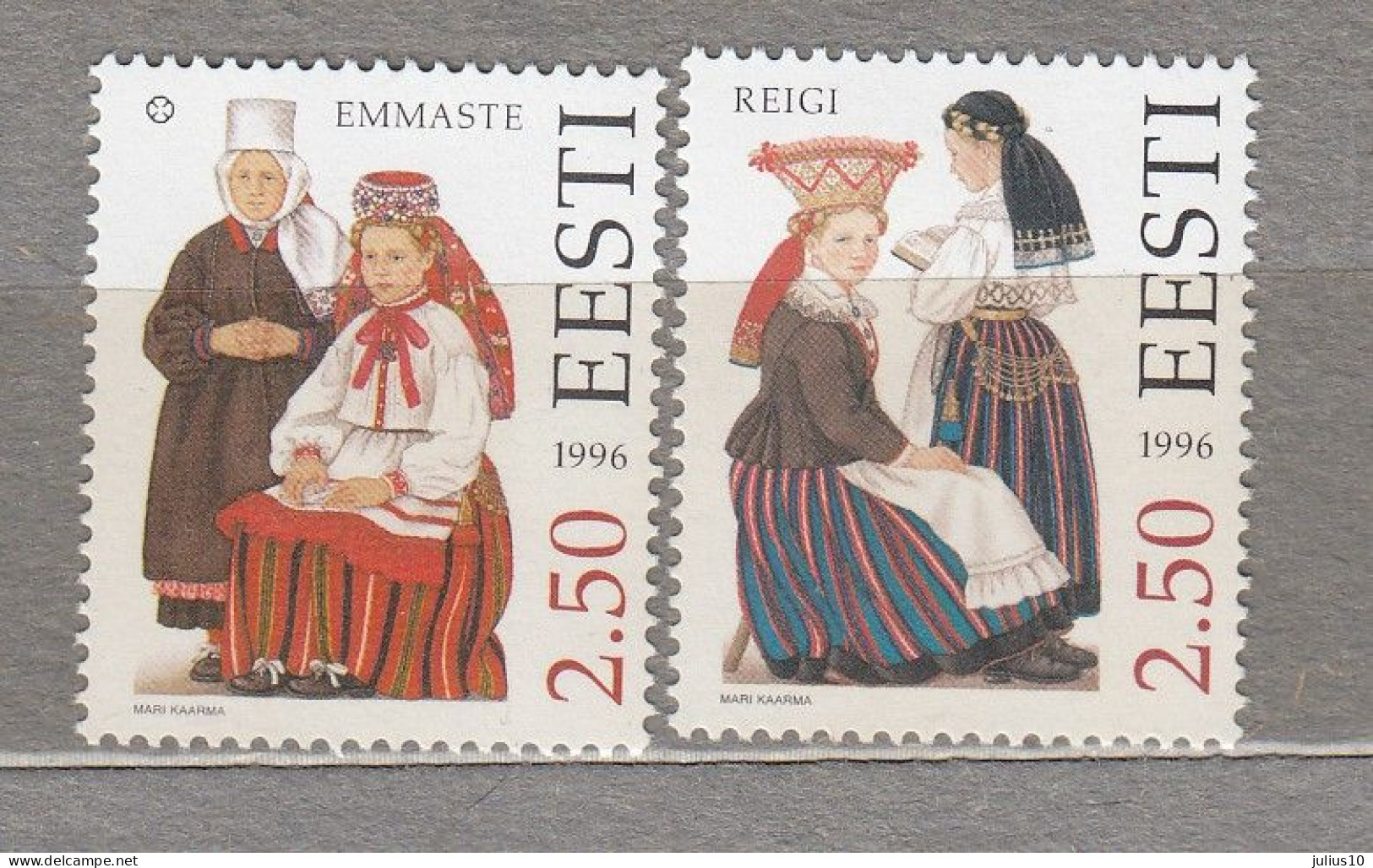 ESTONIA 1996 National Costumes MNH(**) Mi 274-275 # Est303 - Estonie