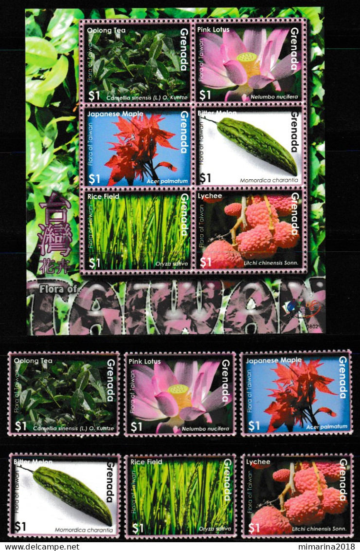 GRENADA  2008  MNH  "FLOWERS" - Otros & Sin Clasificación