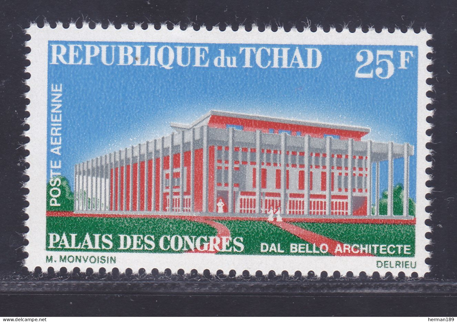 TCHAD AERIENS N°   35 ** MNH Neuf Sans Charnière, TB (D7568) Palais Des Congrès - 1966 - Tsjaad (1960-...)