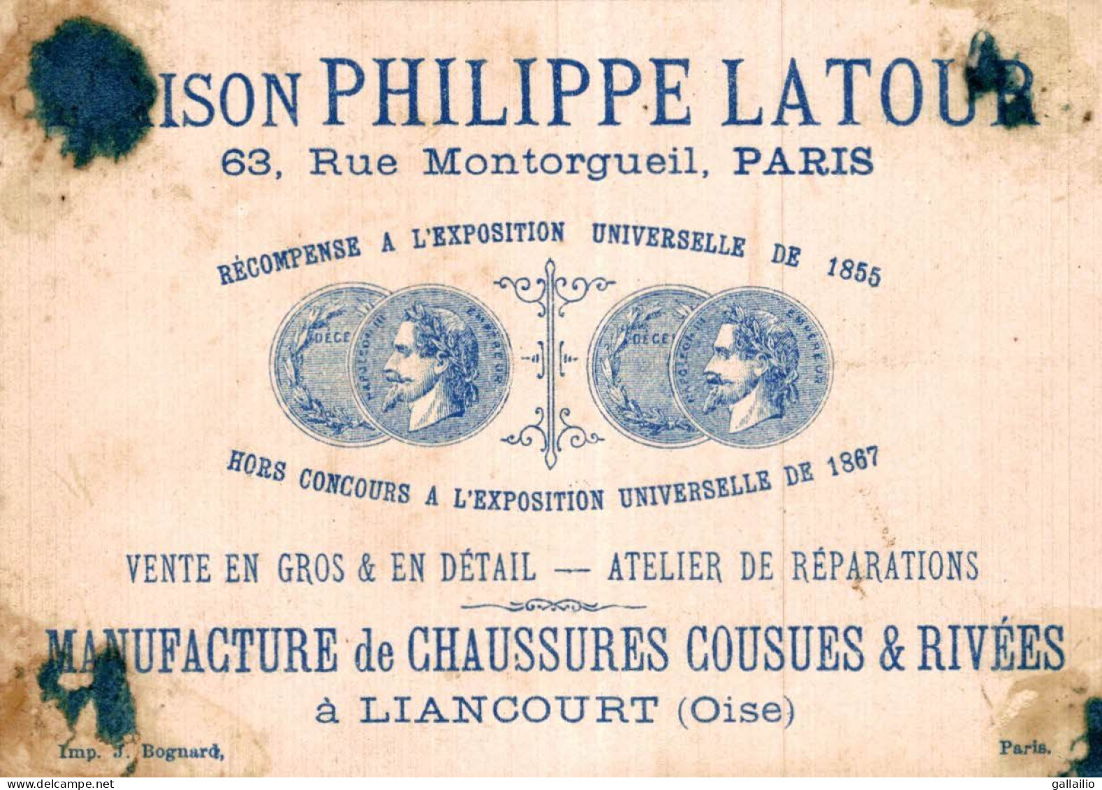 CHROMO MAISON PHILIPPE LATOUR BILLET FRANCE - Otros & Sin Clasificación