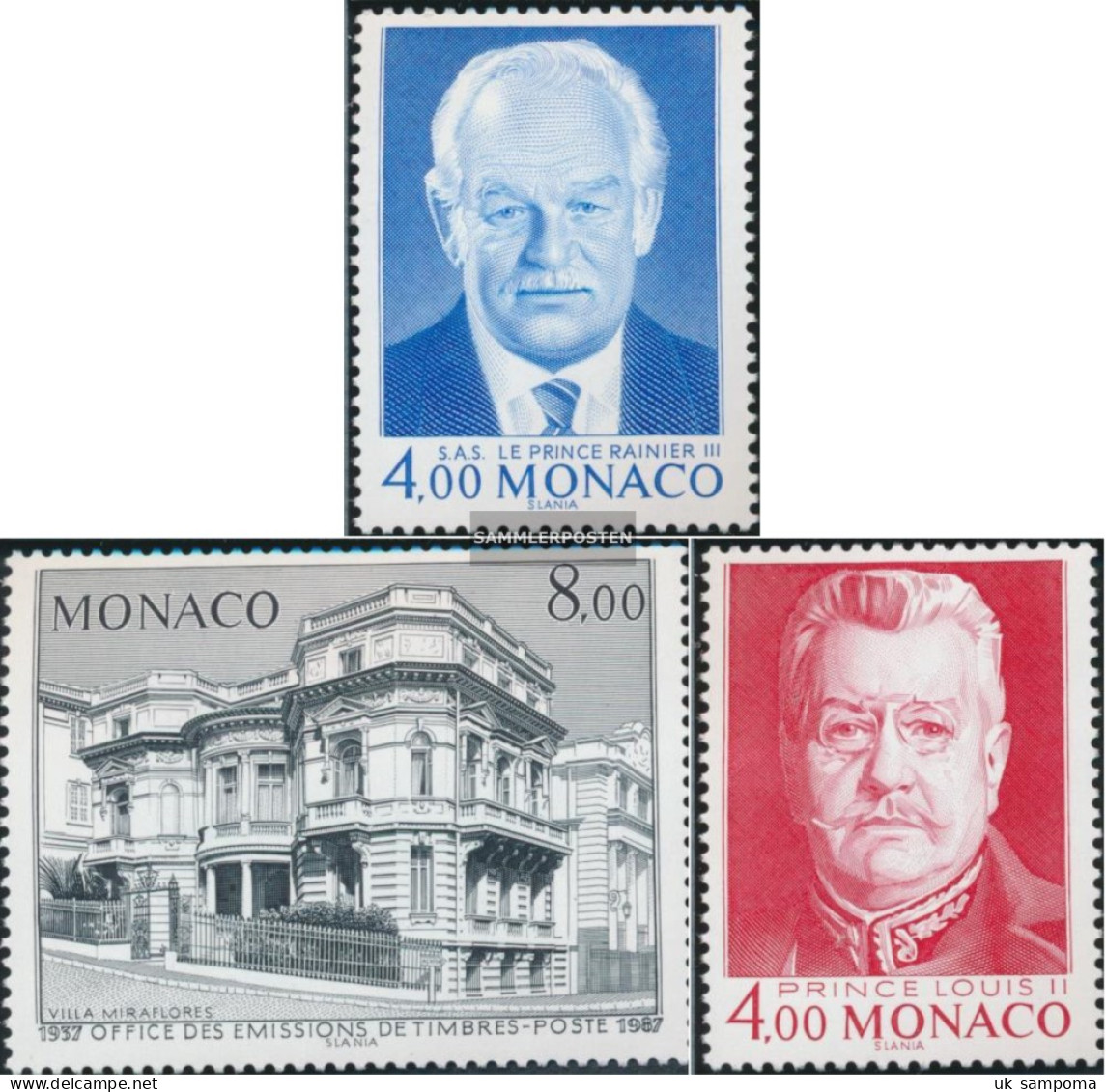 Monaco 1791-1793 (complete Issue) Unmounted Mint / Never Hinged 1987 Office For Stamps Expenditure. - Nuevos