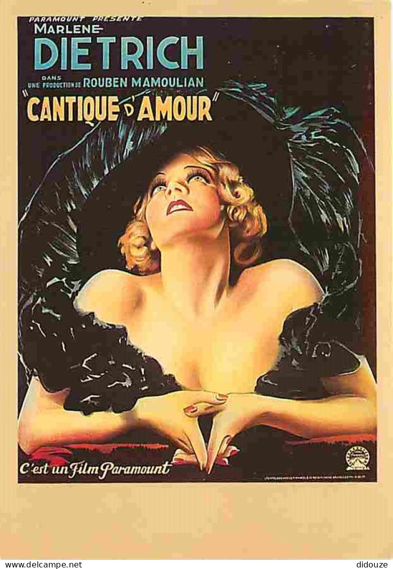 Cinema - Affiche De Film - Cantiques D'Amour - Marlène Dietrich - Carte Neuve - CPM - Voir Scans Recto-Verso - Affiches Sur Carte