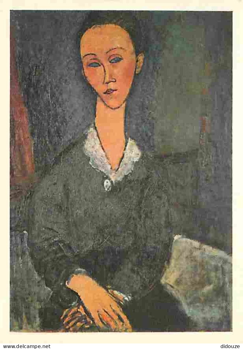 Art - Peinture - Amedeo Modigliani - Femme Au Col Blanc - Carte De La Loterie Nationale - Les Chefs D'oeuvre Du Musée De - Pintura & Cuadros