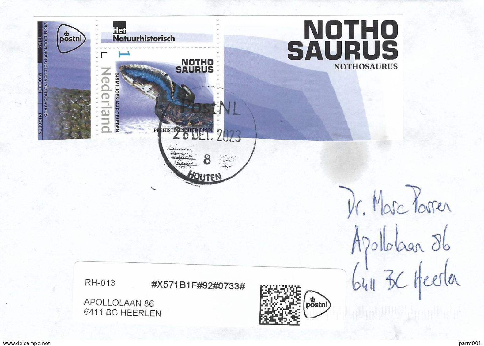 Nederland Netherlands 2023 Houten Nothosaurus Sauropterygian Reptile Triassic Period Prehistory Cover - Prehistóricos