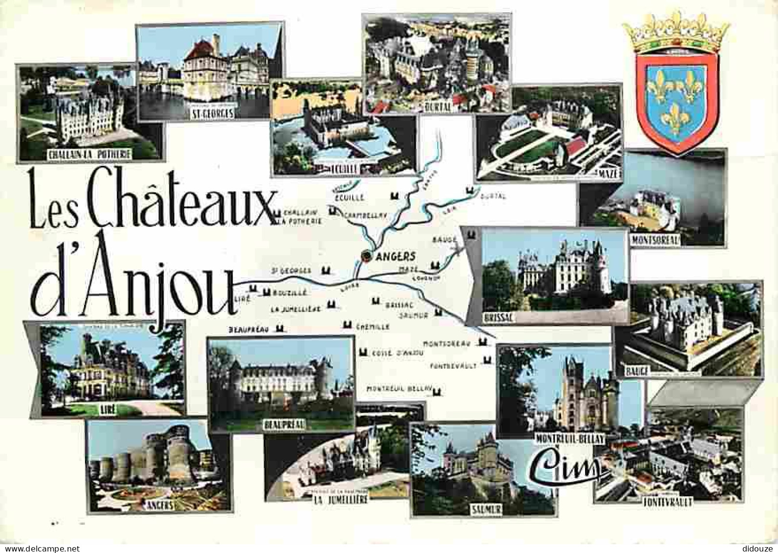 49 - Maine Et Loire - Anjou - Chateaux - Multivues - Blasons - CPM - Voir Scans Recto-Verso - Other & Unclassified