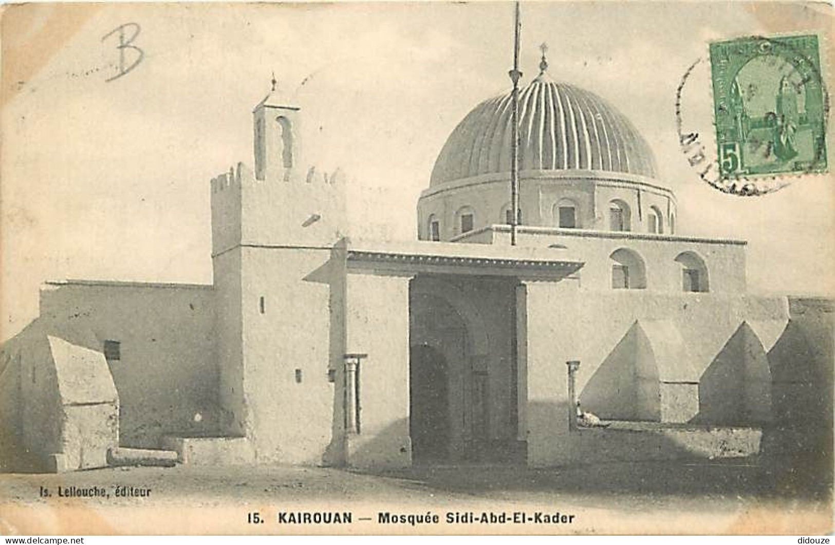 Tunisie - Kairouan - Mosquée Sidi-Abd-EI-Kader - CPA - Oblitération Ronde De 1913 - Voir Scans Recto-Verso - Túnez