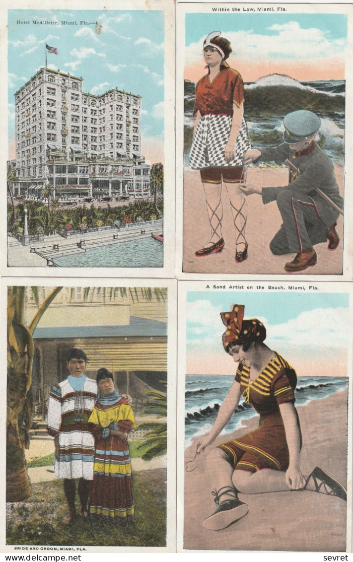 MIAMI  - Lot De  23 Cartes  Beau Lot - Miami