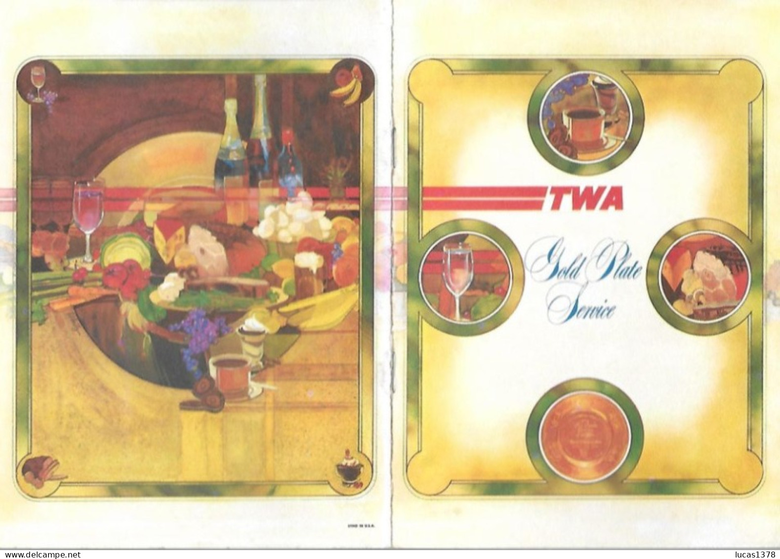 TWA / WORLD PLATE SERVICE - Menükarten