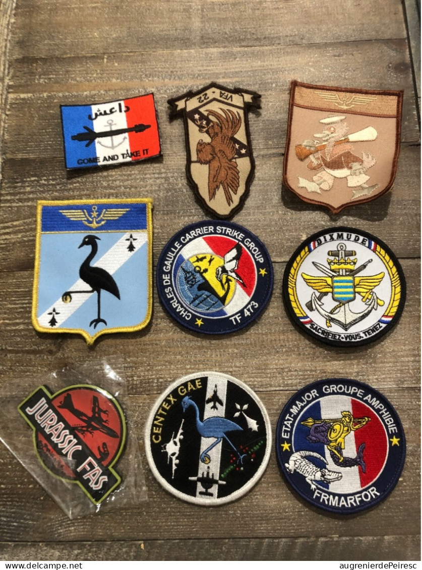 Lot De 9 Patchs Militaires Français - Escudos En Tela