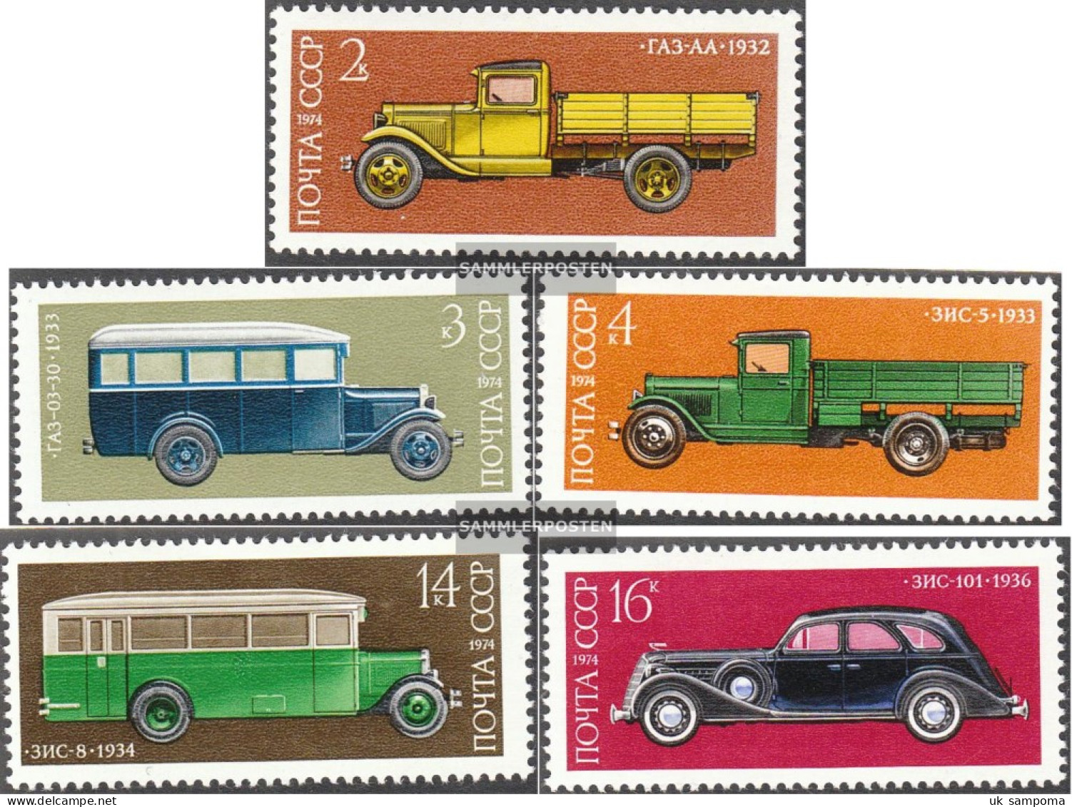 Soviet Union 4249-4253 (complete Issue) Unmounted Mint / Never Hinged 1974 Kraftwagenbau - Nuevos