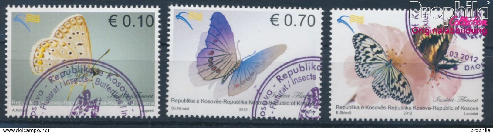Kosovo 216-218 (kompl.Ausg.) Gestempelt 2012 Schmetterlinge (10346689 - Kosovo