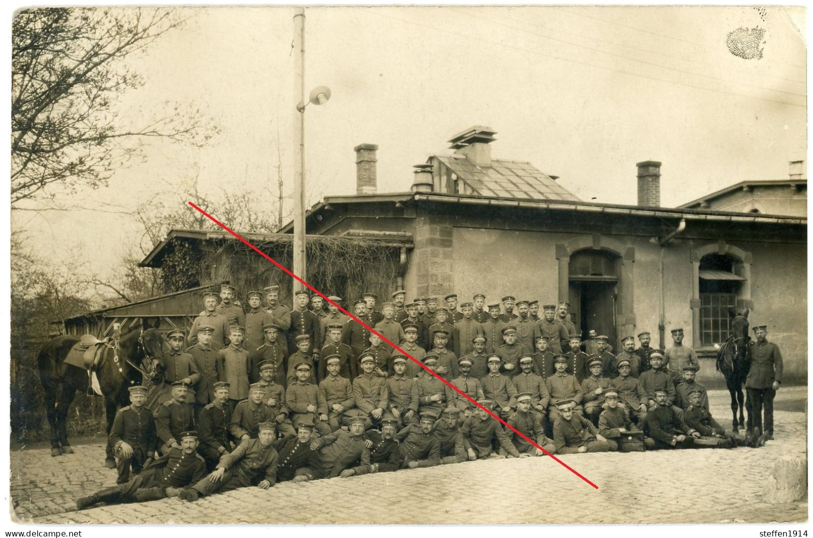 Allemande Carte Photo / St Avold Bahnhof Gare (2)? Soldaten Feldpost  WWI 14-18 - Andere & Zonder Classificatie