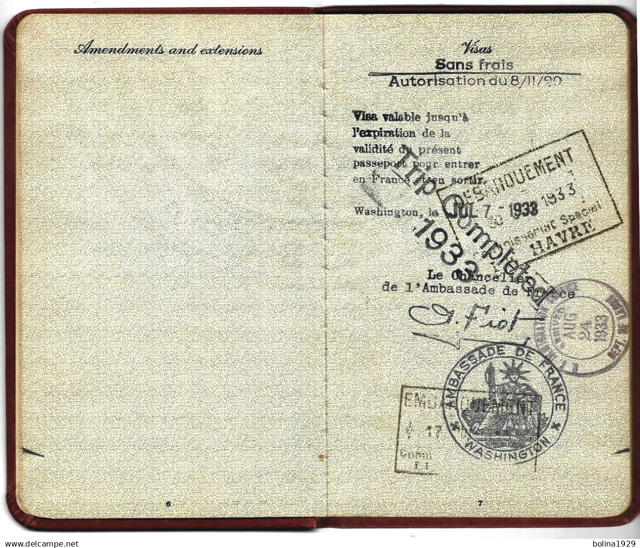 1929 US Special Pilgrimage Passport - Documenti Storici