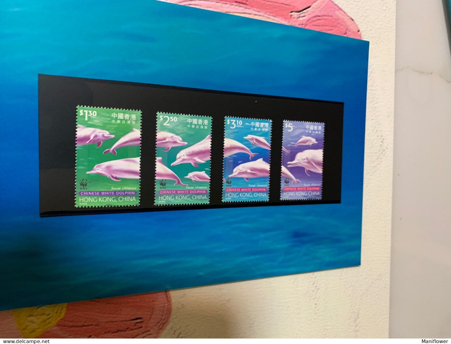 Hong Kong Stamp 1999 Dolphin Folder WWF - Lettres & Documents