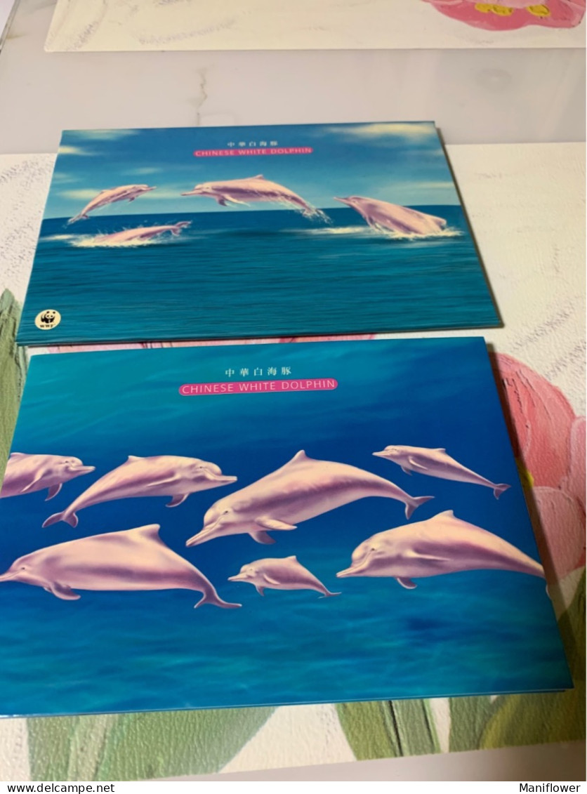 Hong Kong Stamp 1999 Dolphin Folder WWF - Storia Postale