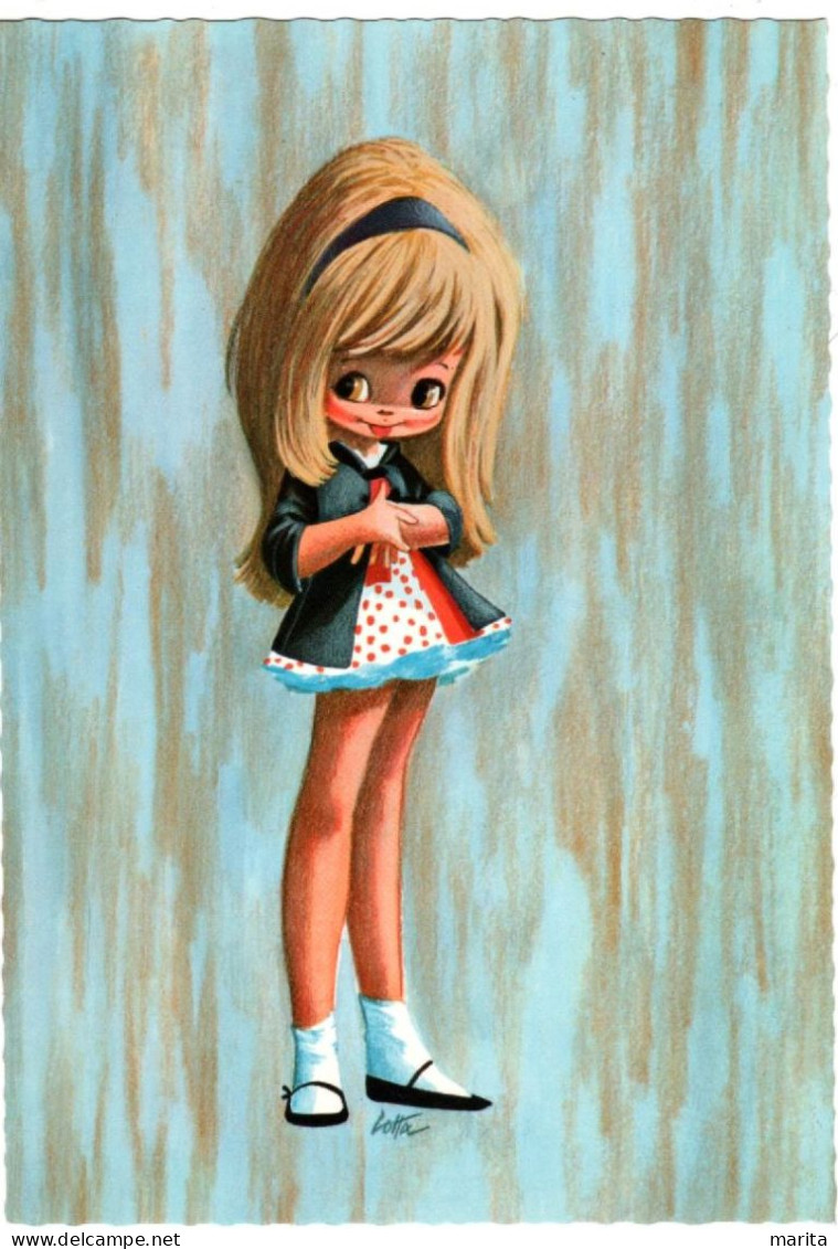 Fillette - Girl - Mädchen- Meisje Beetje Verlegen - Dibujos De Niños