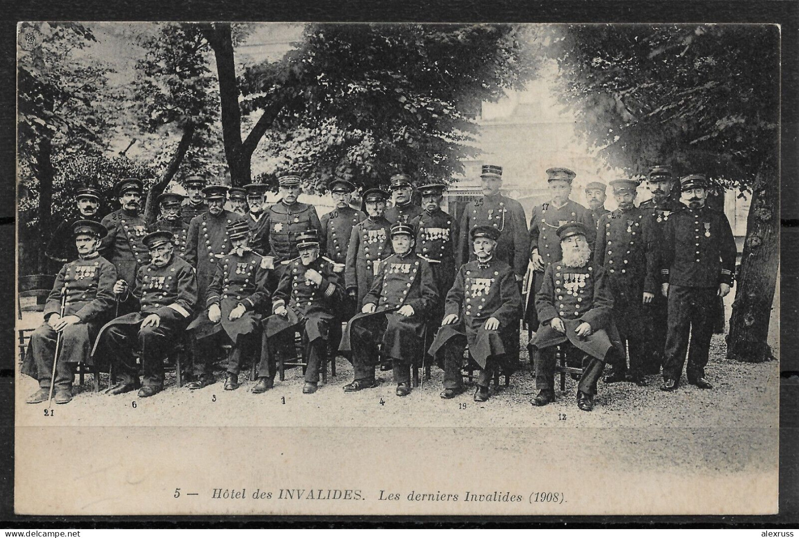 Postcard 1908 Paris VII.,Hotel Des Invalides, The Last Survives Of Crimean War 1853-1856 - Parcs, Jardins