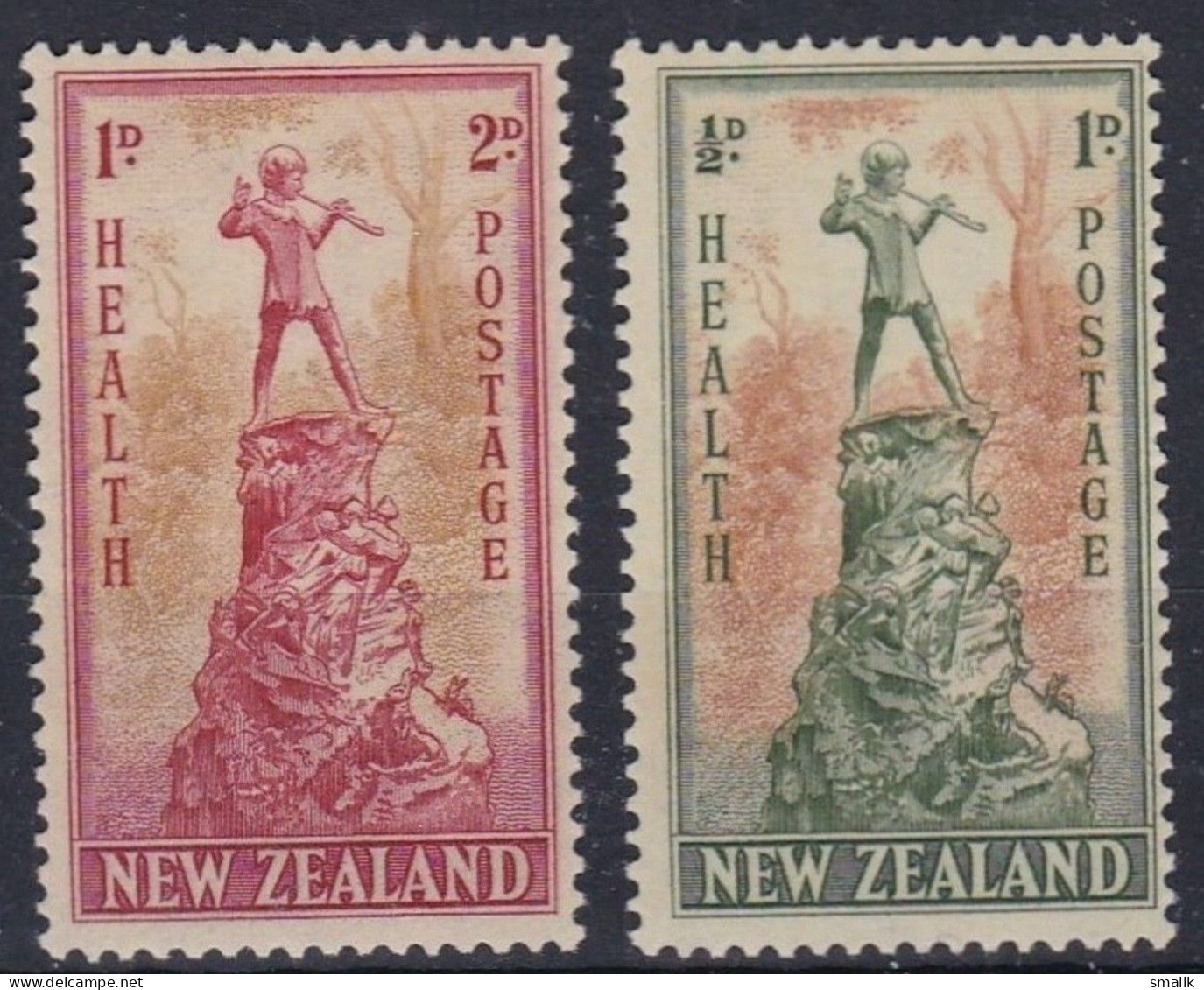 NEW ZEALAND 1945 - Health Surcharge, Peter Pan, Complete Set Of 2v. MNH - Ongebruikt
