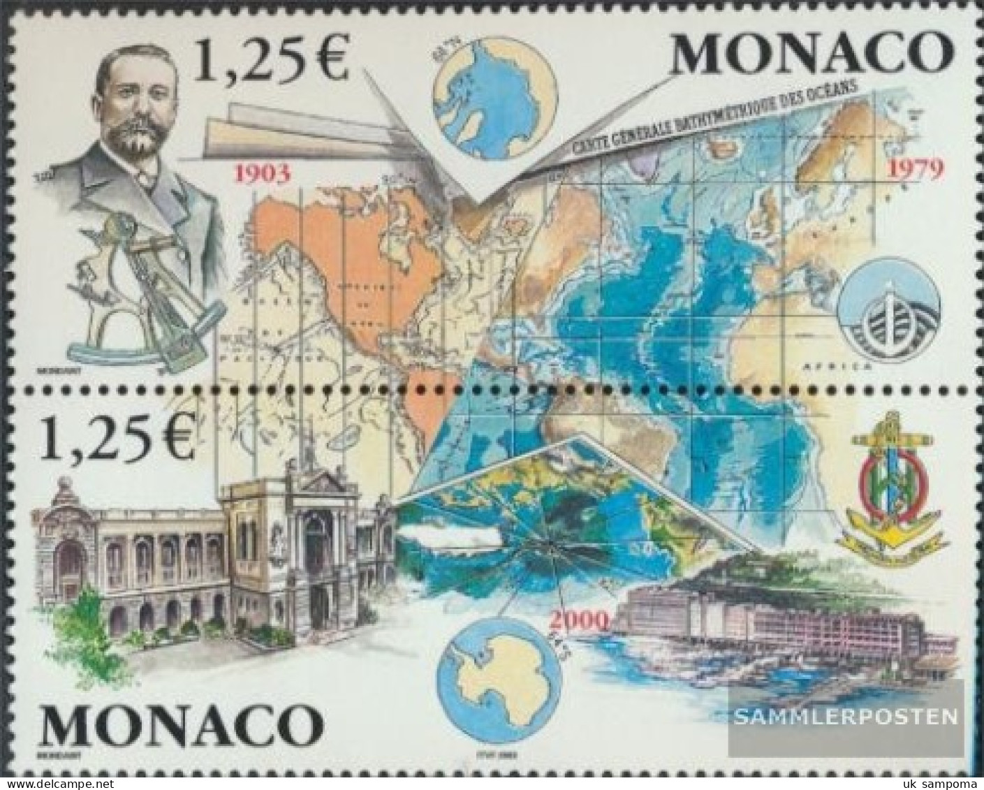 Monaco 2645-2646 Couple (complete Issue) Unmounted Mint / Never Hinged 2003 100 Years GEBCO - Unused Stamps