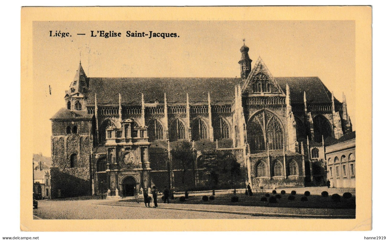 Liège L' Eglise Saint Jacques Cachet 1937 Liège Htje - Liege