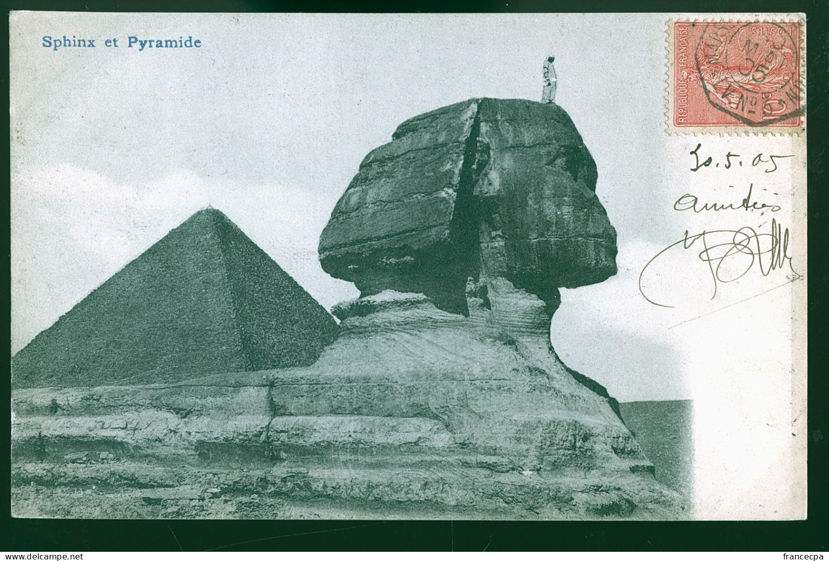 EGYPTE 186 - SPHINX Et PYRAMIDE - Dos Non Divisé - Pyramides