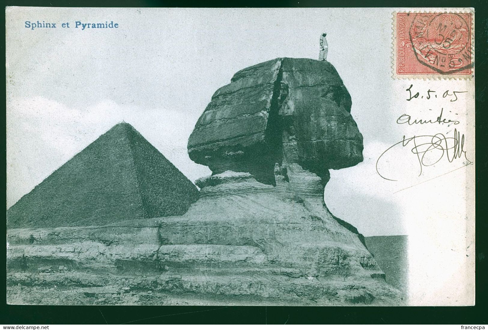 EGYPTE 186 - SPHINX Et PYRAMIDE - Dos Non Divisé - Piramiden