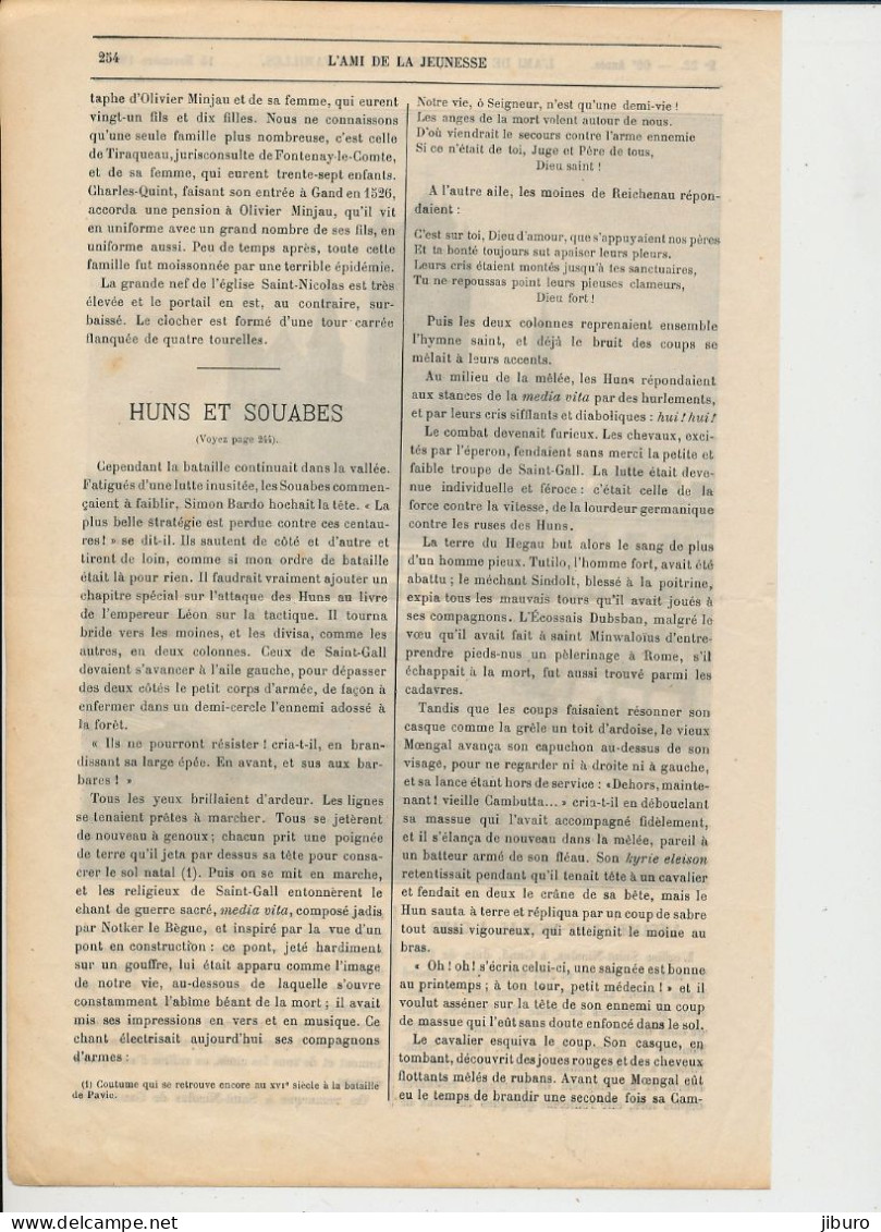 Gravure 1891 Eglise Saint-Nicolas à Gand Belgique Histoire Devanture Aux Armes D'Anvers Caron Vandeputte Boekhandel - Unclassified