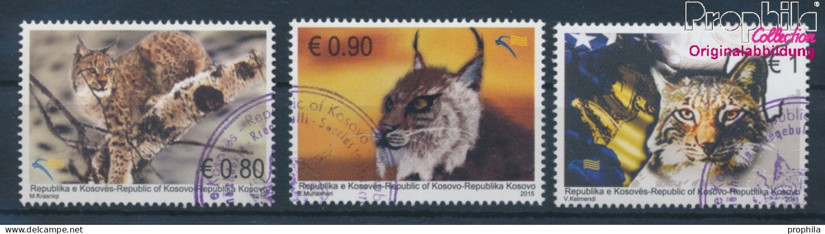 Kosovo 303-305 (kompl.Ausg.) Gestempelt 2015 Balkanluchs (10346646 - Kosovo