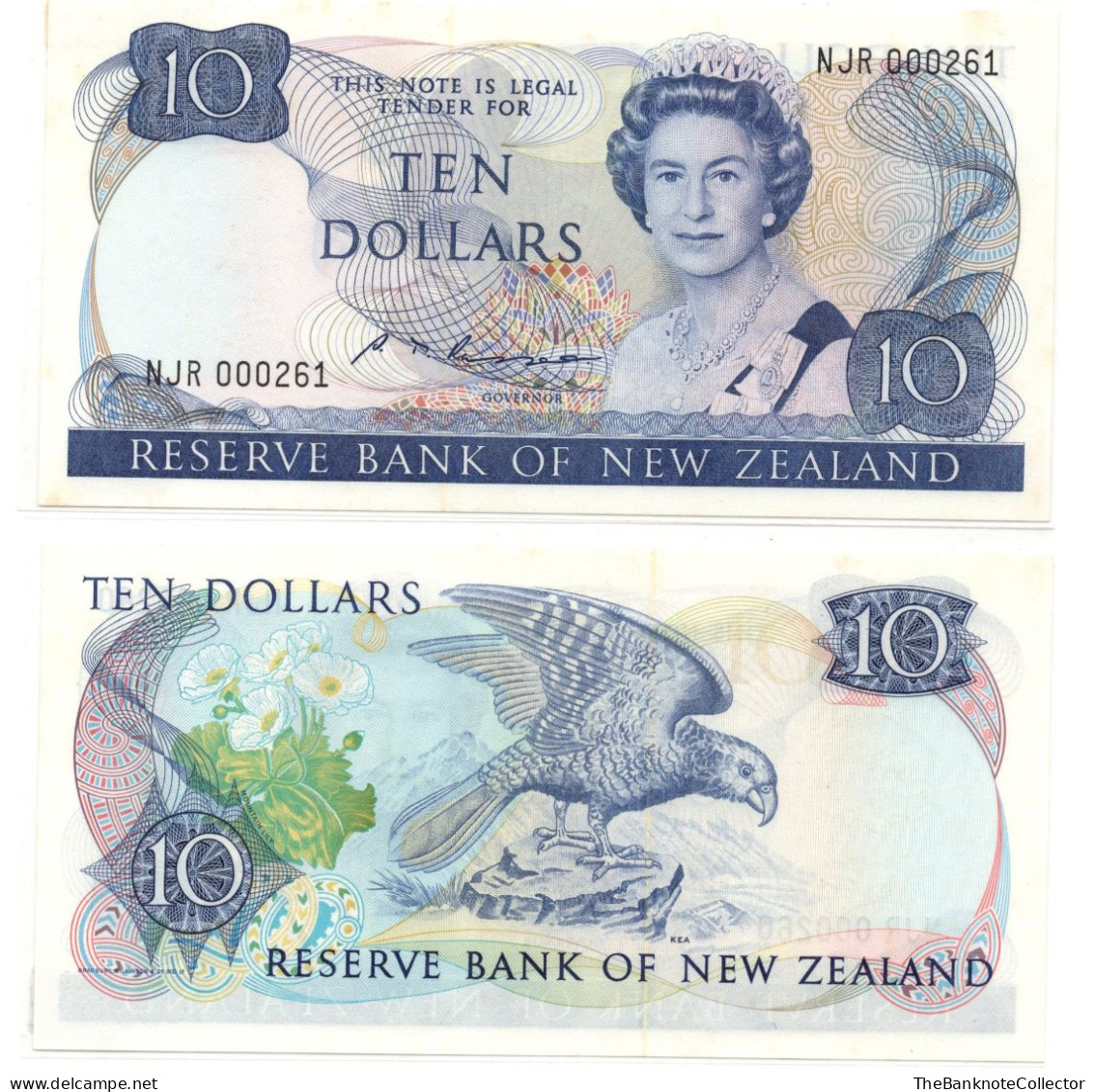 New Zealand Ten Dollars QEII ND 1989-1992 Russell Sign P-172 EF - Neuseeland