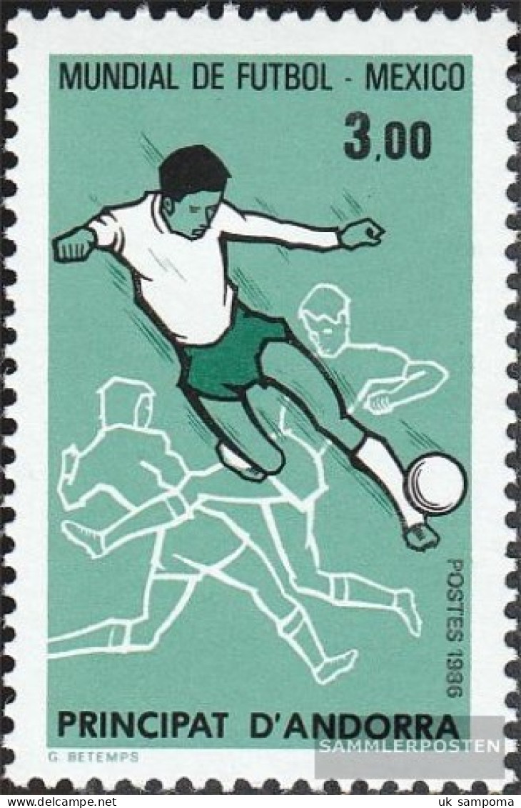 Andorra - French Post 371 (complete Issue) Unmounted Mint / Never Hinged 1986 Football - Carnets