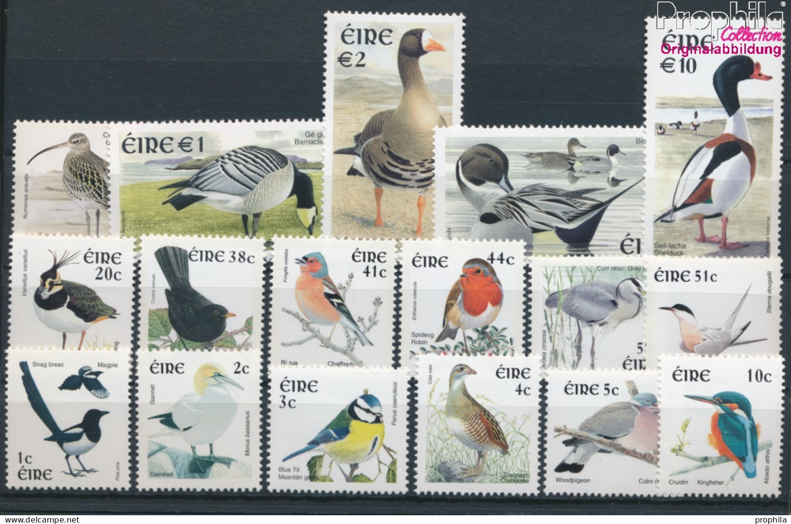 Irland 1382A-1398A (kompl.Ausg.) Postfrisch 2002 Einheimische Vögel (10348103 - Unused Stamps