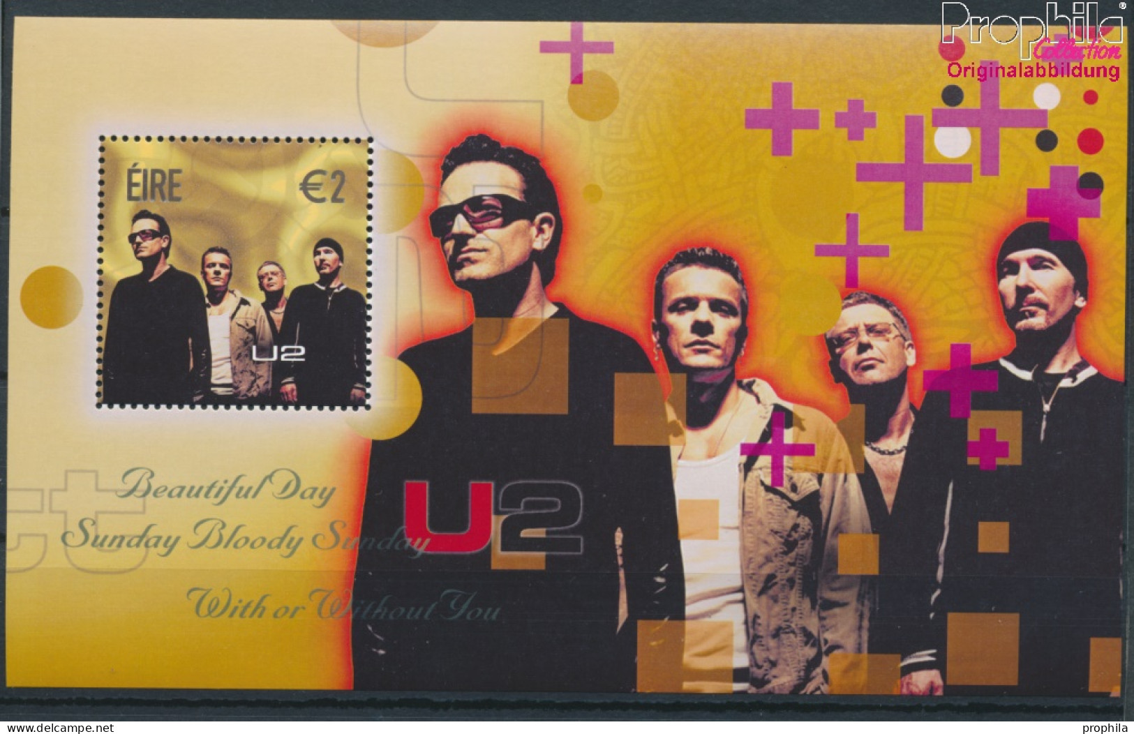 Irland Block42 (kompl.Ausg.) Postfrisch 2002 Rock Legenden - U2 (10348105 - Ungebraucht