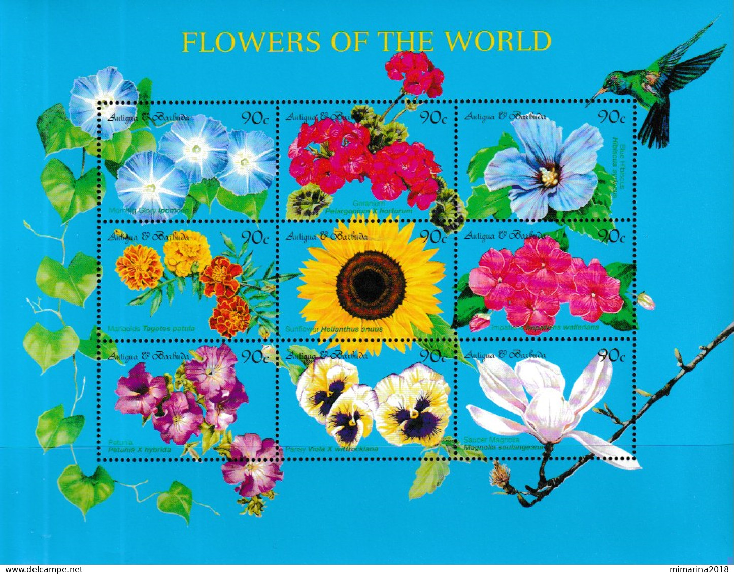 ANTIGUA & BARBUDA  1999  MNH  "FLOWERS" - Sonstige & Ohne Zuordnung