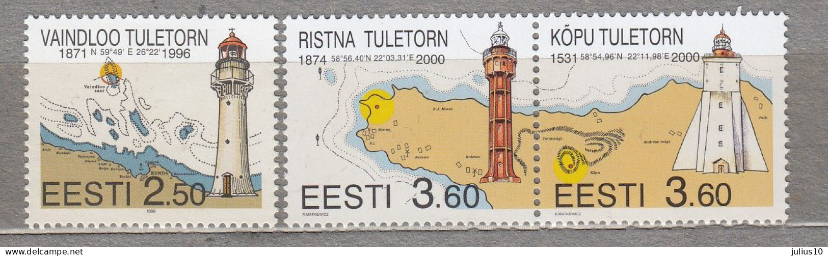 ESTONIA Lighthouse MNH(**) Mi 283, 365-366 # Est308 - Estland