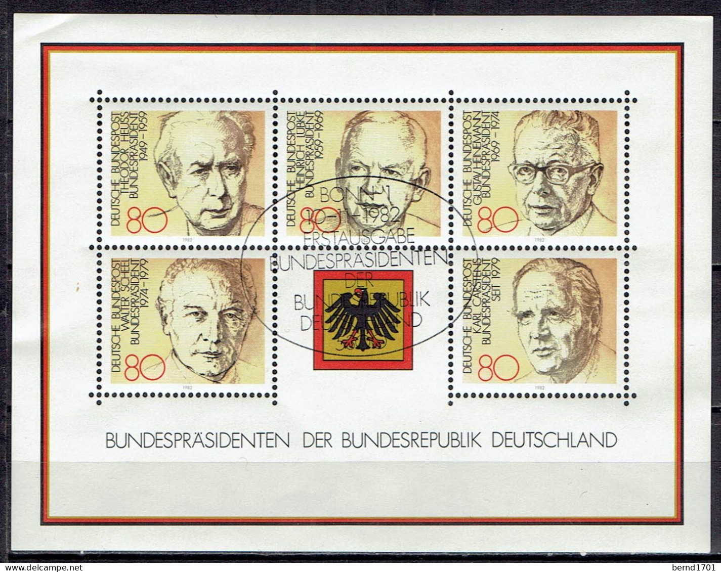 Germany - Mi-Nr Block 18 Ersttagsstempel / First Day Postmark (A1476) - 1981-1990